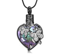 ZEZILE Arbre de vie urne collier pour cendres papillon crémation bijoux souvenir cristal pendentif animal de compagnie cendres cadeaux commémoratifs pour femmes hommes