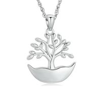 ZEZILE arbre de vie urne collier pour cendres pour les femmes hommes crémation bijoux en acier inoxydable cendres pendentif souvenir mémorial pour les bijoux