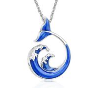 ZEZILE Baleine urne collier pour cendres crémation bijoux en acier inoxydable cendres pendentif souvenir urne commémorative bijoux pour hommes femmes