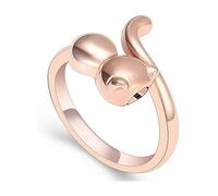 ZEZILE Bijoux de crémation Bague de crémation pour cendres Bague de doigt de chat pour cendres pour femmes fille en acier inoxydable chat Memorial Jewelry