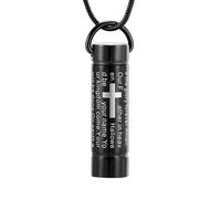 ZEZILE Bijoux de crémation collier cylindrique avec serrure commémorative boule creuse, pot pendentif, bijoux commémoratifs humains