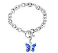 ZEZILE Bijoux de crémation Cristal Papillon Urne Bracelet pour cendres Souvenir en acier inoxydable Mémorial Cendres humaines Bijoux pour femmes hommes