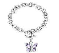ZEZILE Bijoux de crémation Cristal Papillon Urne Bracelet pour cendres Souvenir en acier inoxydable Mémorial Cendres humaines Bijoux pour femmes hommes