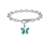 ZEZILE Bijoux de crémation Cristal Papillon Urne Bracelet pour cendres Souvenir en acier inoxydable Mémorial Cendres humaines Bijoux pour femmes hommes