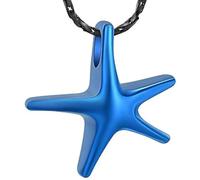 ZEZILE Bijoux de crémation d’étoile de mer pour les cendres Memorial souvenir pour les femmes/hommes Memorial souvenir urne pendentifs