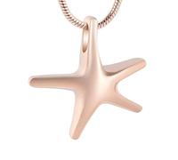 ZEZILE Bijoux de crémation d’étoile de mer pour les cendres Memorial souvenir pour les femmes/hommes Memorial souvenir urne pendentifs