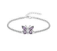 ZEZILE Bijoux de crémation papillon urne Bracelet pour cendres Bracelet en acier inoxydable pour femmes hommes cristal souvenir Memorial bijoux