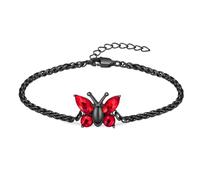 ZEZILE Bijoux de crémation papillon urne Bracelet pour cendres Bracelet en acier inoxydable pour femmes hommes cristal souvenir Memorial bijoux