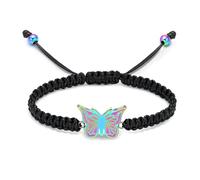ZEZILE Bijoux de crémation papillon urne Bracelet pour cendres en acier inoxydable Cendres pendentif Souvenir réglable Bracelet commémoratif pour les femmes