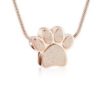 ZEZILE Bijoux de crémation pour animaux de compagnie pour cendres pendentif patte impression urne pour animaux de compagnie collier souvenir bijoux pour chat chien Memorial cendres collier