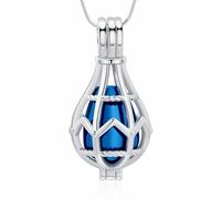 ZEZILE Bijoux de crémation pour cendres souvenirs Œuvre à ciel ouvert urne en goutte de larme collier cendres pour femmes Bijoux commémoratifs pour hommes