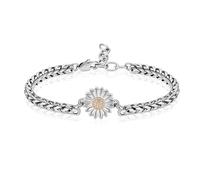 ZEZILE Bijoux de crémation tournesol urne Bracelet pour frêne en acier inoxydable crémation réglable souvenir pendentif bracelet médaillon pour les femmes