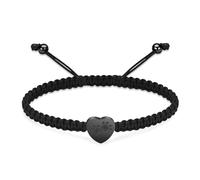 ZEZILE Bracelet d’urne de coeur pour cendres patte impression crémation bijoux souvenir, mémorial réglable pour animaux de compagnie humain cendres bracelet pour femmes hommes