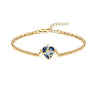 ZEZILE Bracelet d’urne en forme de coeur pour cendres Bijoux de crémation en cristal Souvenir réglable en acier inoxydable Memorial Ashes Bracelet pour hommes femmes