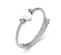 ZEZILE Bracelet d’urne en forme de coeur pour les cendres en acier inoxydable Bijoux de crémation pour les femmes Hommes Cendres Bracelet souvenir Mémorial pour les bijoux