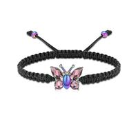 ZEZILE Bracelet d’urne papillon en cristal, bijoux de crémation, cendres, souvenir commémoratif pour bracelet d’animal de compagnie