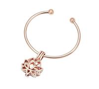 ZEZILE Bracelet de crémation, Bracelet d’urne en fleur de lotus, bijou commémoratif creux en souvenir de Crémation, bracelet de crémation en acier inoxydable pour femmes