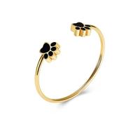 ZEZILE Bracelet de crémation en pendentif en acier inoxydable Paw pour chien, chat, animal de compagnie, bijoux commémoratifs, bracelet ouvert de souvenirs funéraires