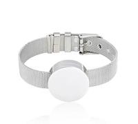 ZEZILE Bracelet de crémation pour cendres Urne commémorative Bracelet rond Médaillon Cendres Porte-montre réglable Bande de gravure personnalisée souvenir