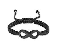 ZEZILE Bracelet de crémation pour les cendres tressé à la main corde noire réglable bracelet bracelet souvenir urne bijoux commémoratifs