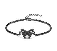 ZEZILE Bracelet urne pour cendres, bracelet de crémation papillon, bijou commémoratif en acier inoxydable ajustable, cendres commémoratives pour femmes hommes