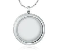 ZEZILE Cadre photo Colliers en verre Crémation Bijoux à garder un être cher Cendres Souvenir Éternité Mémorial Urne Pendentif Médaillon Funérailles