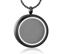 ZEZILE Cadre photo Colliers en verre Crémation Bijoux à garder un être cher Cendres Souvenir Éternité Mémorial Urne Pendentif Médaillon Funérailles