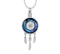 ZEZILE cercle de la vie crémation bijoux pour cendres en acier inoxydable cristal pendentif urne collier souvenir animal de compagnie humain mémorial