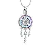 ZEZILE cercle de la vie crémation bijoux pour cendres en acier inoxydable cristal pendentif urne collier souvenir animal de compagnie humain mémorial