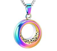 ZEZILE cercle de vie urne collier pour cendres porte-cendres en acier inoxydable cendres souvenir urne commémorative bijoux