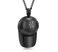 ZEZILE Chapeau Memorial Pendentif Crémation Urne Collier Cendres Bijoux Urne En Acier Inoxydable Pour Humain/Animal Cendres Pendentif Souvenir