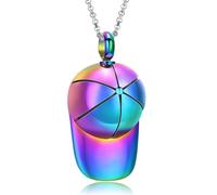 ZEZILE Chapeau Memorial Pendentif Crémation Urne Collier Cendres Bijoux Urne En Acier Inoxydable Pour Humain/Animal Cendres Pendentif Souvenir