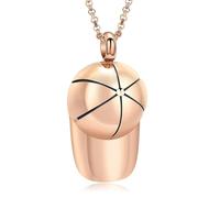 ZEZILE Chapeau Memorial Pendentif Crémation Urne Collier Cendres Bijoux Urne En Acier Inoxydable Pour Humain/Animal Cendres Pendentif Souvenir