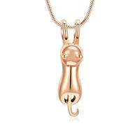ZEZILE Chat crémation bijoux urne pour animaux de compagnie collier pour cendres en acier inoxydable cendres pendentif souvenir mémorial chat cendres bijoux pour hommes femmes
