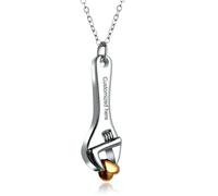ZEZILE Clé urne collier en acier inoxydable clé avec coeur crémation pendentif pour cendres souvenir bijoux pour hommes outil d’entonnoir