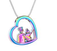 ZEZILE Coeur crémation bijoux papa urne collier pour cendres en acier inoxydable cendres pendentif pour femmes hommes souvenir mémorial cendres collier