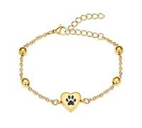 ZEZILE Coeur crémation bijoux patte impression urne Bracelet pour cendres en acier inoxydable souvenir réglable Bracelet commémoratif pour hommes femmes