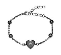 ZEZILE Coeur crémation bijoux patte impression urne Bracelet pour cendres en acier inoxydable souvenir réglable Bracelet commémoratif pour hommes femmes