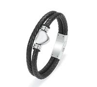 ZEZILE Coeur crémation bijoux tressé urne Bracelet pour cendres en acier inoxydable souvenir commémoratif cendres Bracelet pour hommes femmes