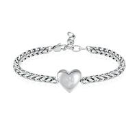 ZEZILE Coeur urne Bracelet pour cendres patte impression crémation bijoux en acier inoxydable souvenir mémorial chat chien cendres bracelet pour femmes hommes