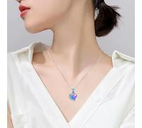 ZEZILE Collier d’urne coeur pour cendres cristal crémation bijoux en acier inoxydable Memorial cendre pendentif souvenir collier bijoux pour les femmes