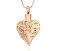 ZEZILE Collier d’urne coeur pour cendres papillon crémation bijoux pour femmes hommes en acier inoxydable souvenir mémorial cendres humaines pendentif