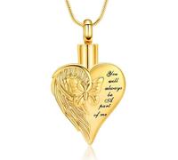ZEZILE Collier d’urne coeur pour cendres papillon crémation bijoux pour femmes hommes en acier inoxydable souvenir mémorial cendres humaines pendentif