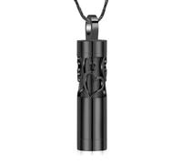 ZEZILE Collier d’urne cylindre de coeur pour les cendres Bijoux de crémation pour les cendres pour les femmes hommes avec urne cylindre souvenir