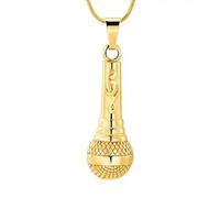 ZEZILE Collier d’urne de cendres en acier inoxydable avec note de musique forme urne de crémation pendentif souvenir musical