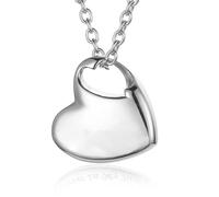 ZEZILE Collier d’urne de crémation pour cendres urne bijoux, pour toujours dans mon coeur sculpté en acier inoxydable souvenir pendentif commémoratif