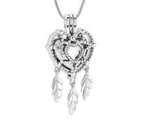 ZEZILE Collier d’urne en cristal coeur pour les cendres Crémation bijoux avec souvenir Pet Memorial pendentif creux