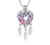 ZEZILE Collier d’urne en cristal coeur pour les cendres Crémation bijoux avec souvenir Pet Memorial pendentif creux