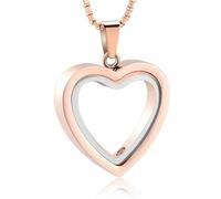 ZEZILE Collier d’urne en verre coeur pour les cendres femmes amour coeur crémation bijoux pour les cendres souvenir Memorial bijoux