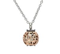 ZEZILE Collier d’urne lanterne évidée pour cendres humaines - Bijoux de crémation commémoratif pendentif souvenir en acier inoxydable, honorer les êtres chers